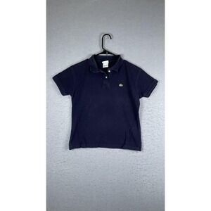 Lacoste Polo‎ Shirt Mens 7 XL Navy Blue Made In France Pique Short Sleeve